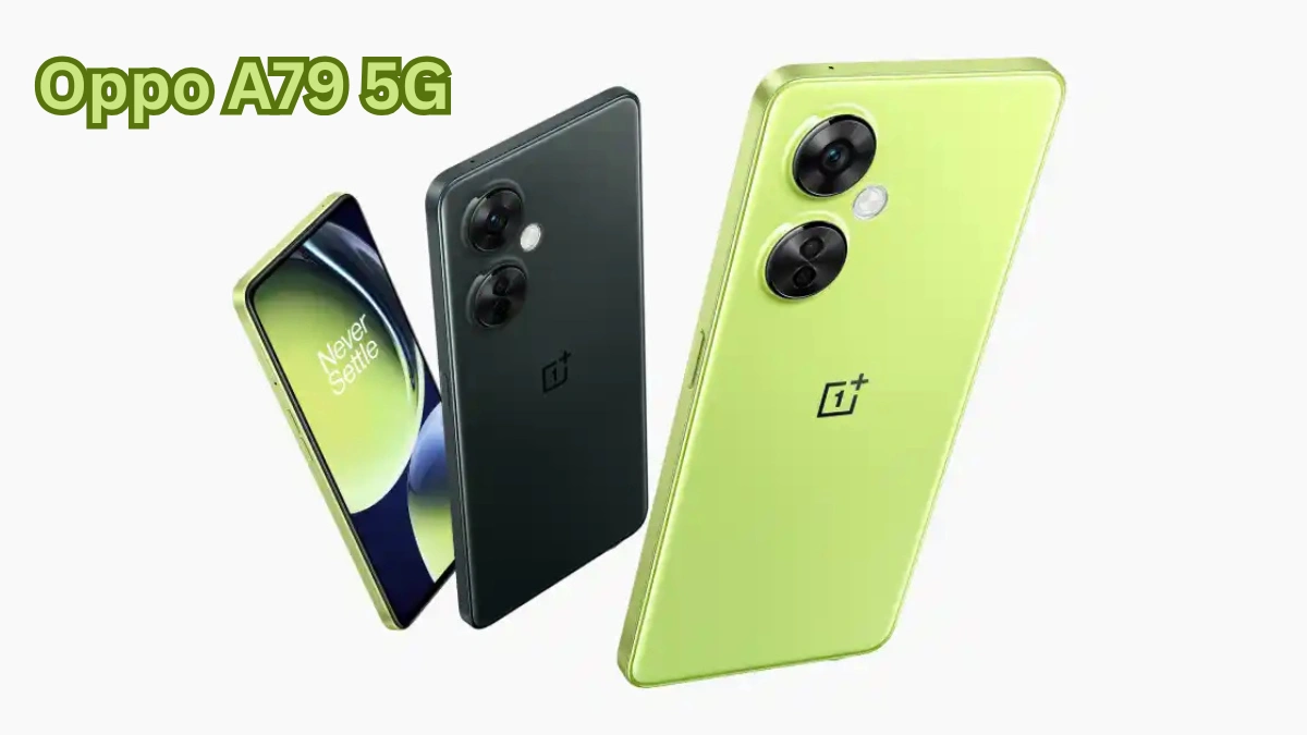 Oppo A79 5G budget smartphone with large Full HD display, sleek design, dual camera setup, and modern 5G connectivity for daily use