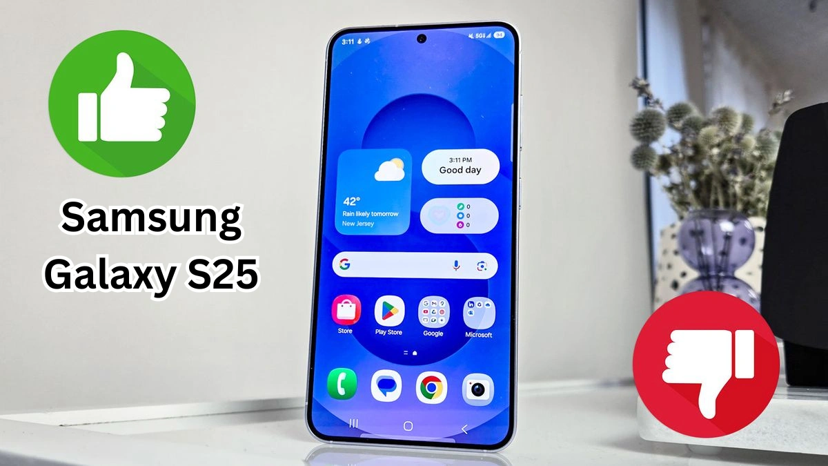 Samsung Galaxy S25 flagship smartphone showcasing premium design, advanced camera system, powerful performance, and long-lasting battery