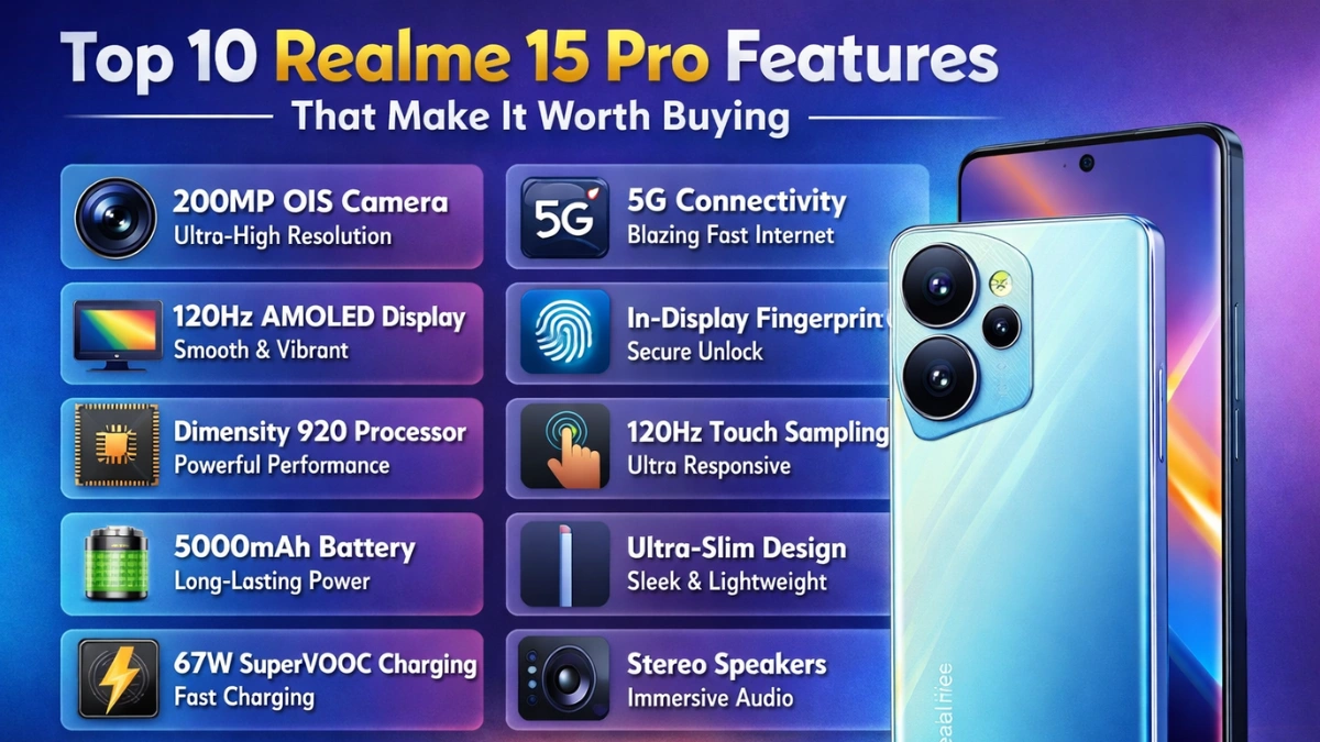 Realme 15 Pro features overview highlighting top 10 reasons to buy