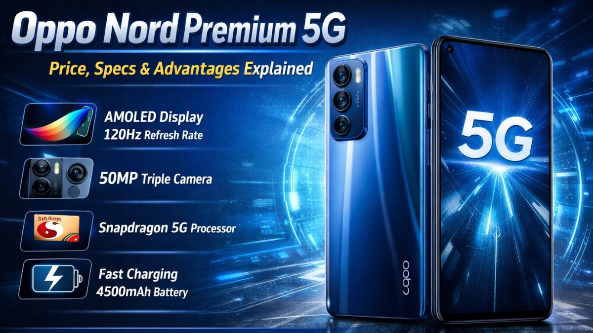 Oppo Nord Premium 5G smartphone displaying sleek design and advanced features