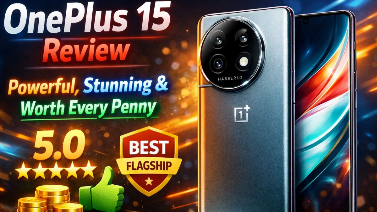 OnePlus 15 flagship smartphone showcasing premium design and powerful performance in an in-depth OnePlus 15 review