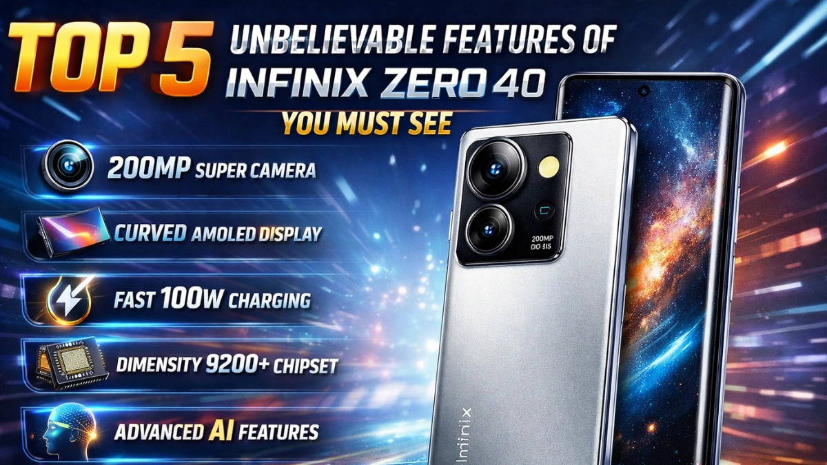 Infinix Zero 40 showcasing its top 5 unbelievable features