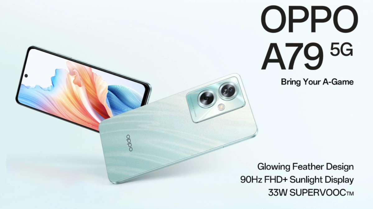 Oppo A79 5G Review showcasing premium design, large Full HD+ display, camera and battery features