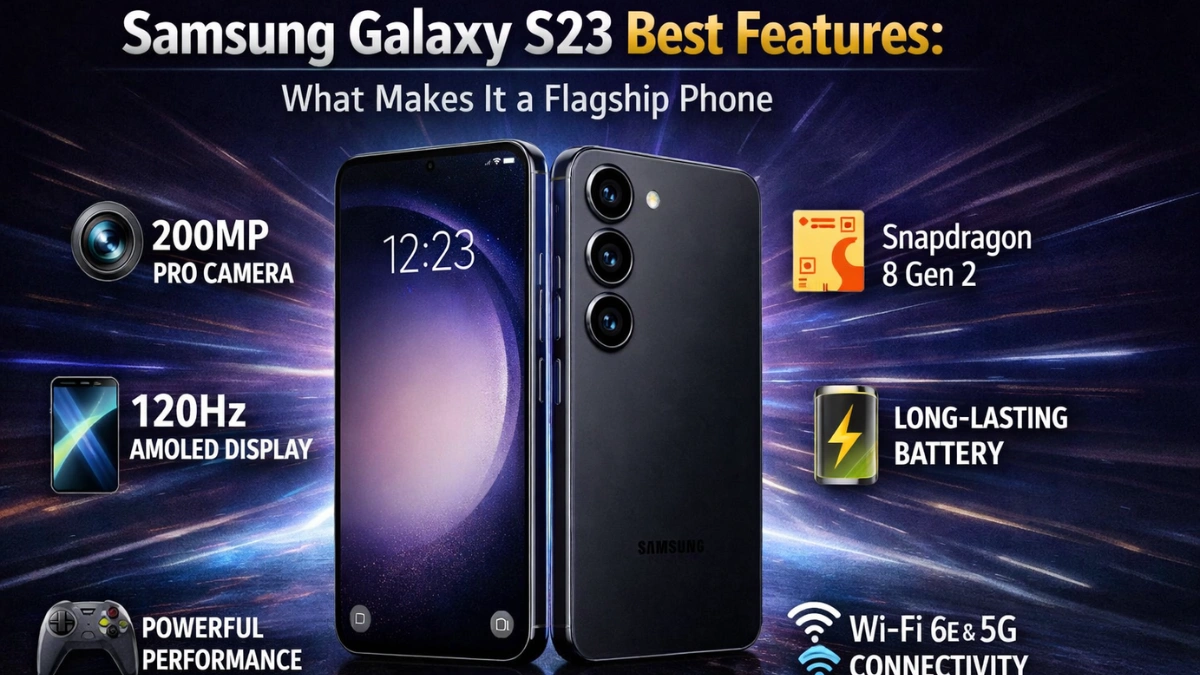 Samsung Galaxy S23 showcasing its top features and sleek design