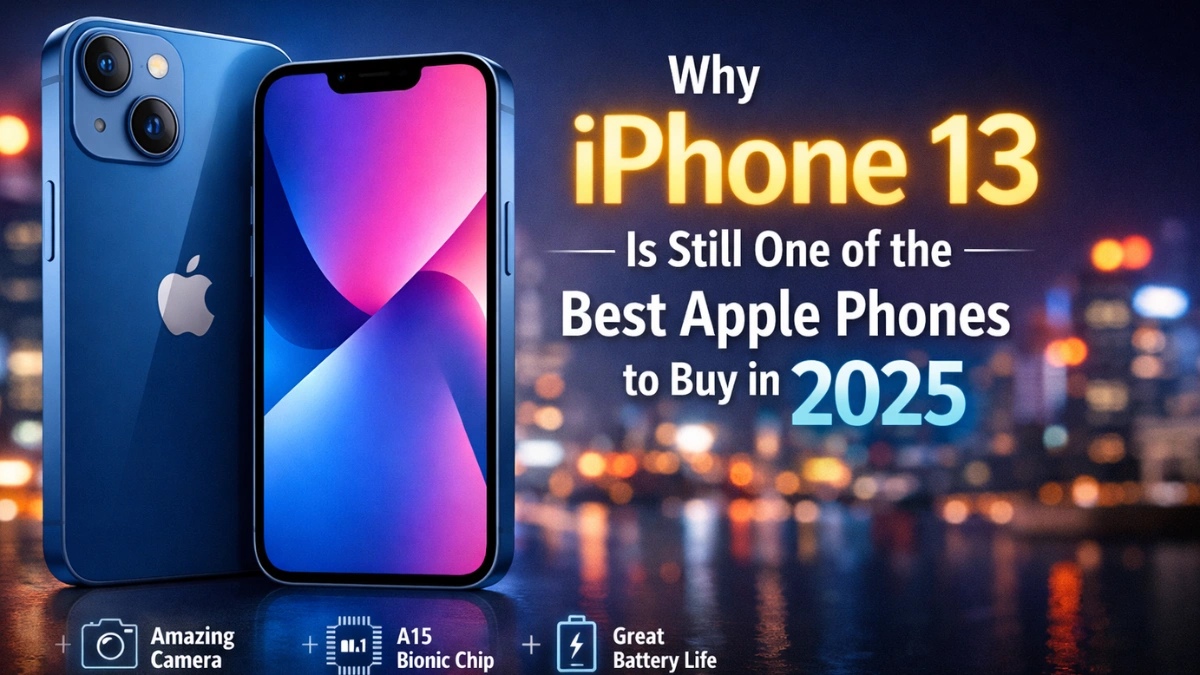 iPhone 13 front view showcasing its sleek design and display – best Apple phone to buy in 2025